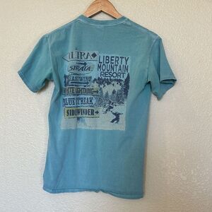 Liberty Mountain Resort T-shirt Comfort Colors Tee Small Skiing Pennsylvania Blu